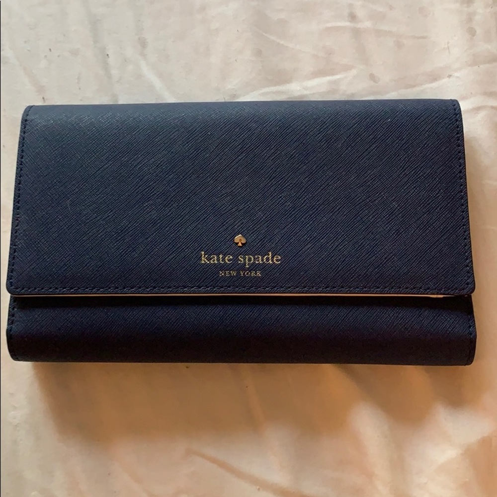 Navy Kate Spade trifold wallet